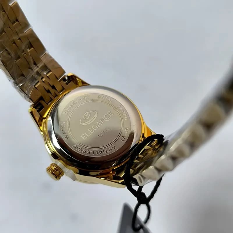 ساعت زنانه الگانس موتور ژاپن – تاریخ دار – رنگ ثابت – ضد آب – 108301 — تصویر ۴