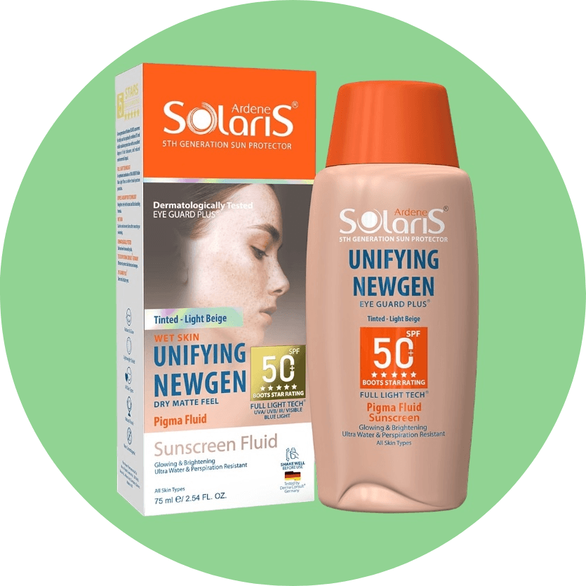 ضد آفتاب ضد لک آردن سولاریس مدل یونی فایینگ نیوژن رنگ بژ روشن SPF50+ حجم 75 میل/Ardene Solaris Unifying Newgen Light beige SPF50 — تصویر ۲