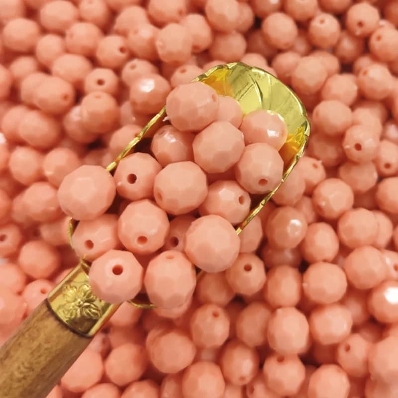 مهره رنگی ایرانی گلبهی پر رنگ زنبوری سایز 10میل(100گرمی)