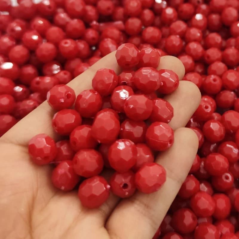 مهره رنگی ایرانی قرمز زنبوری سایز 10میل(100گرمی) — تصویر ۲