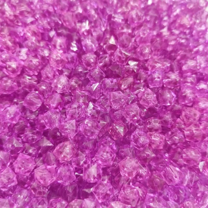 مهره رنگی ایرانی شفاف بنفش ارکیده چندوجهی سایز 10میل(100گرمی) — تصویر ۳