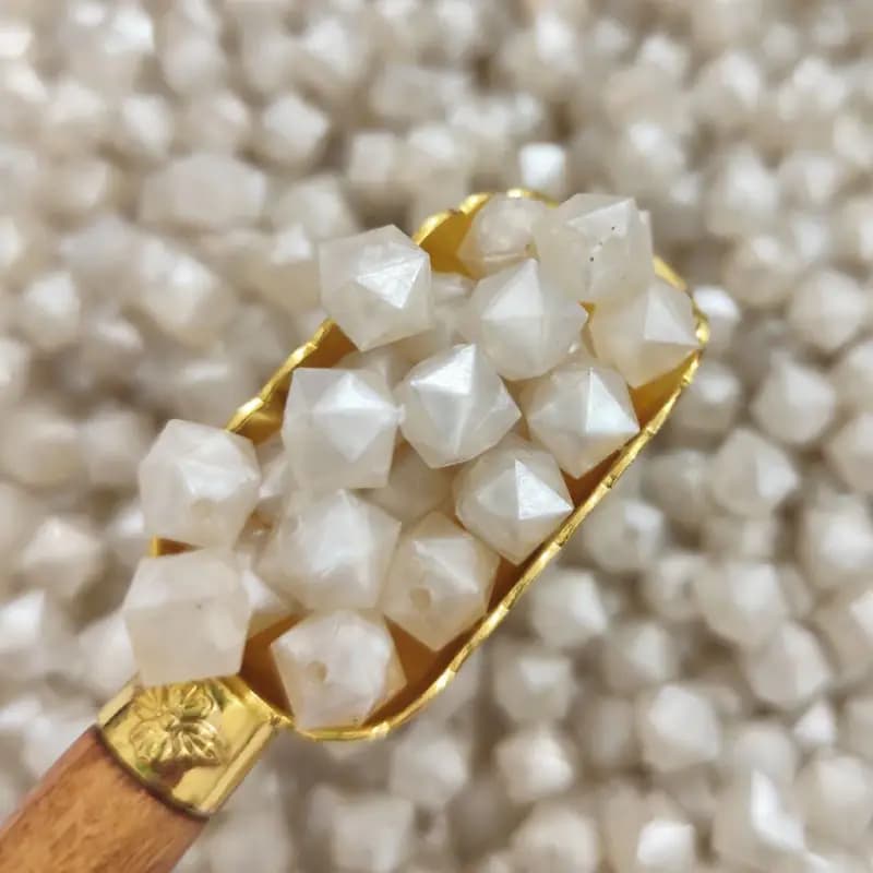 مهره رنگی ایرانی صدفی چندوجهی سایز 10میل(100گرمی)