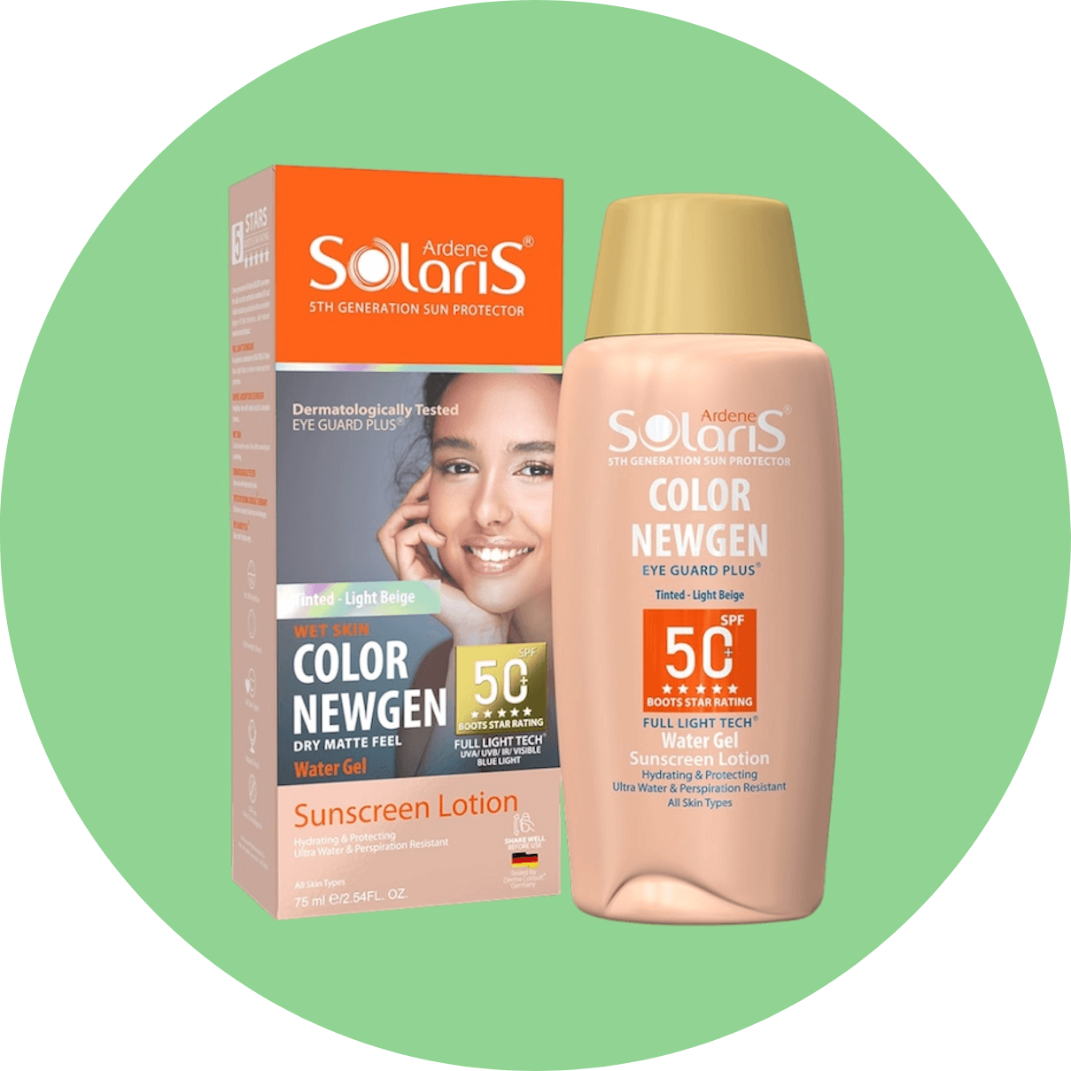 ضد آفتاب آردن سولاریس مدل کالر نیوژن +SPF 50 رنگ بژ روشن حجم 100 میل/(Light Beige)Ardene Solaris Color Newgen Sunscreen Lotion SPF 50 — تصویر ۲