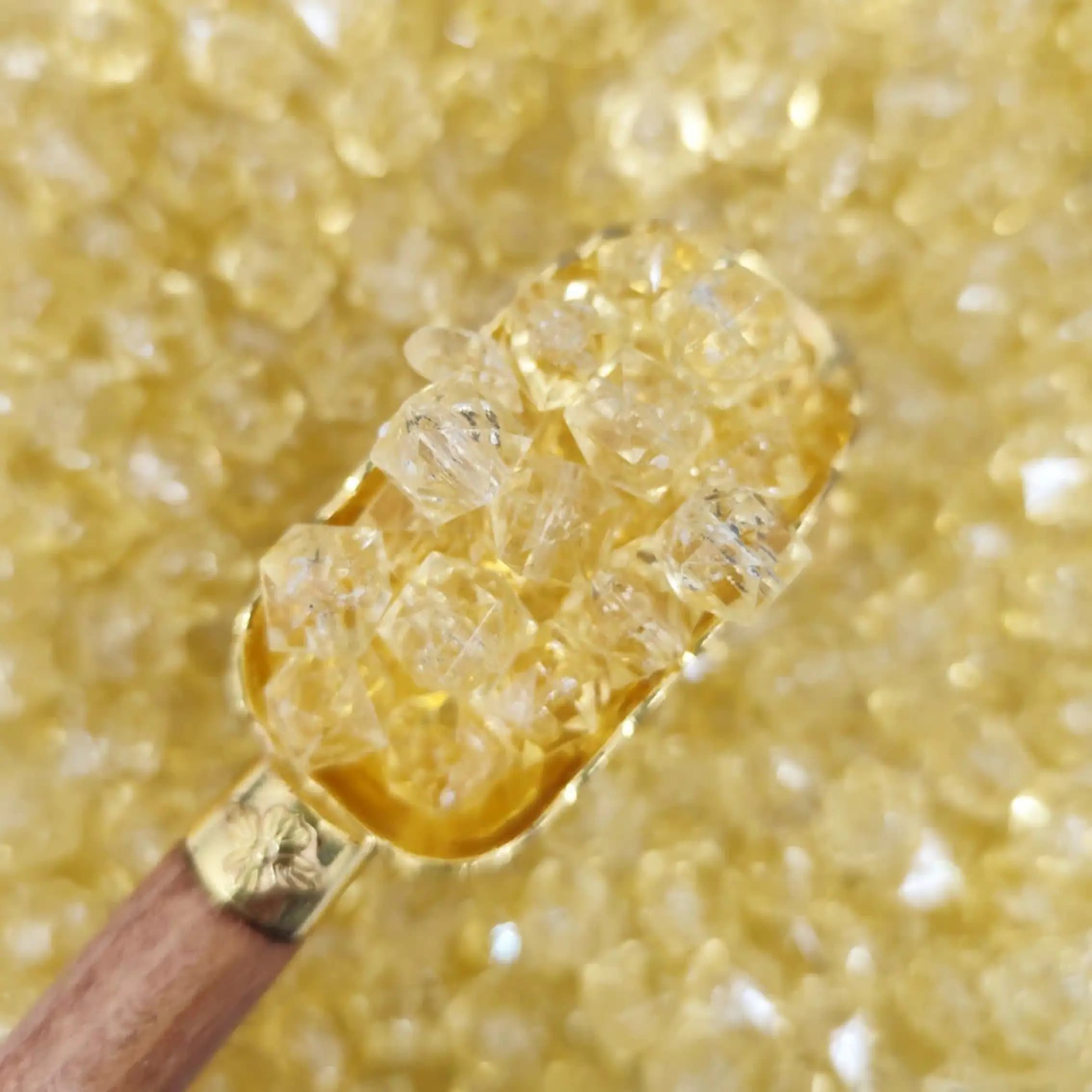 مهره رنگی ایرانی شفاف نباتی چندوجهی سایز 10میل(100گرمی)