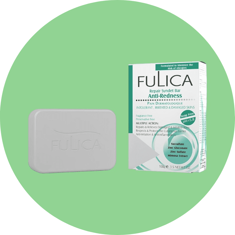پن ترمیم کننده‌ فولیکا مخصوص پوست تحریک شده 100 گرم/Fulica Anti Redness Repair Syndet Bar