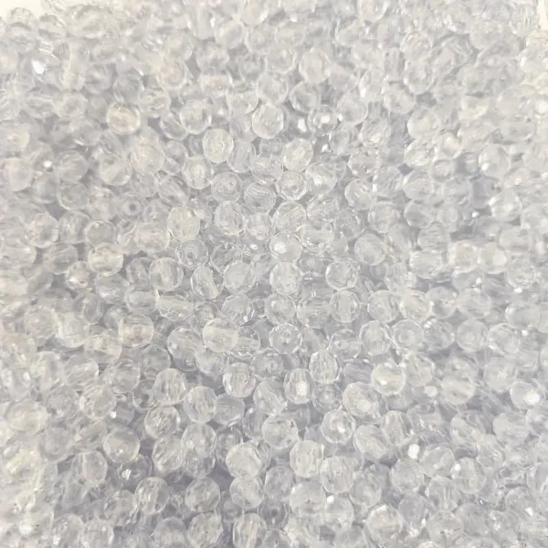 مهره رنگی ایرانی شفاف بی رنگ زنبوری سایز 8میل(100گرمی) — تصویر ۳