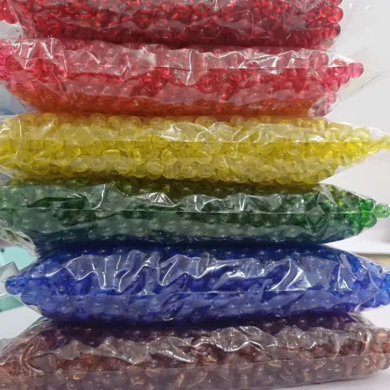 مهره رنگی ایرانی شفاف دایره 8میل(کارتن 6رنگ) عمده کارتنی — تصویر ۳