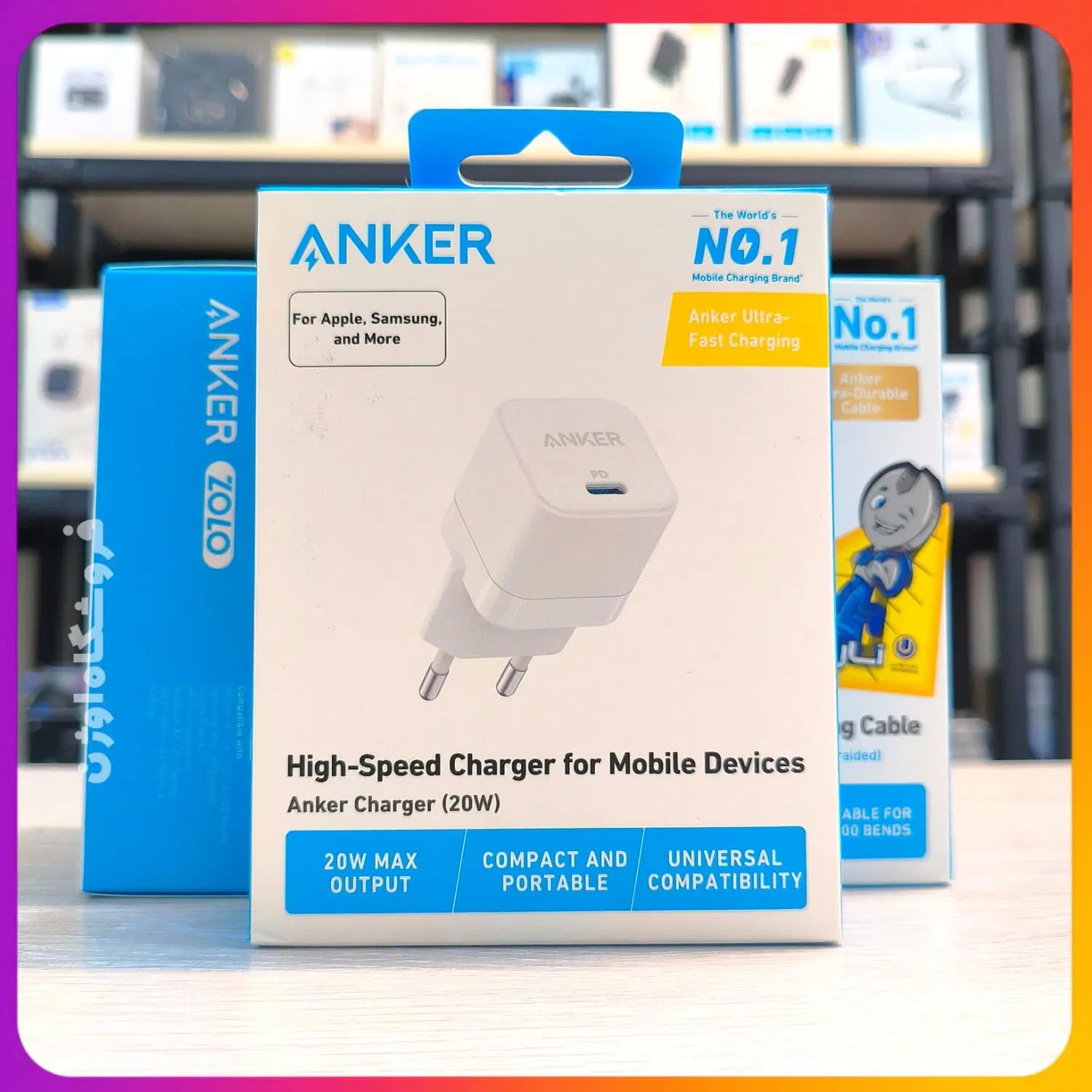 شارژر دیواری A2149 Anker 20W USB-C PD شارژ سریع اورجینال