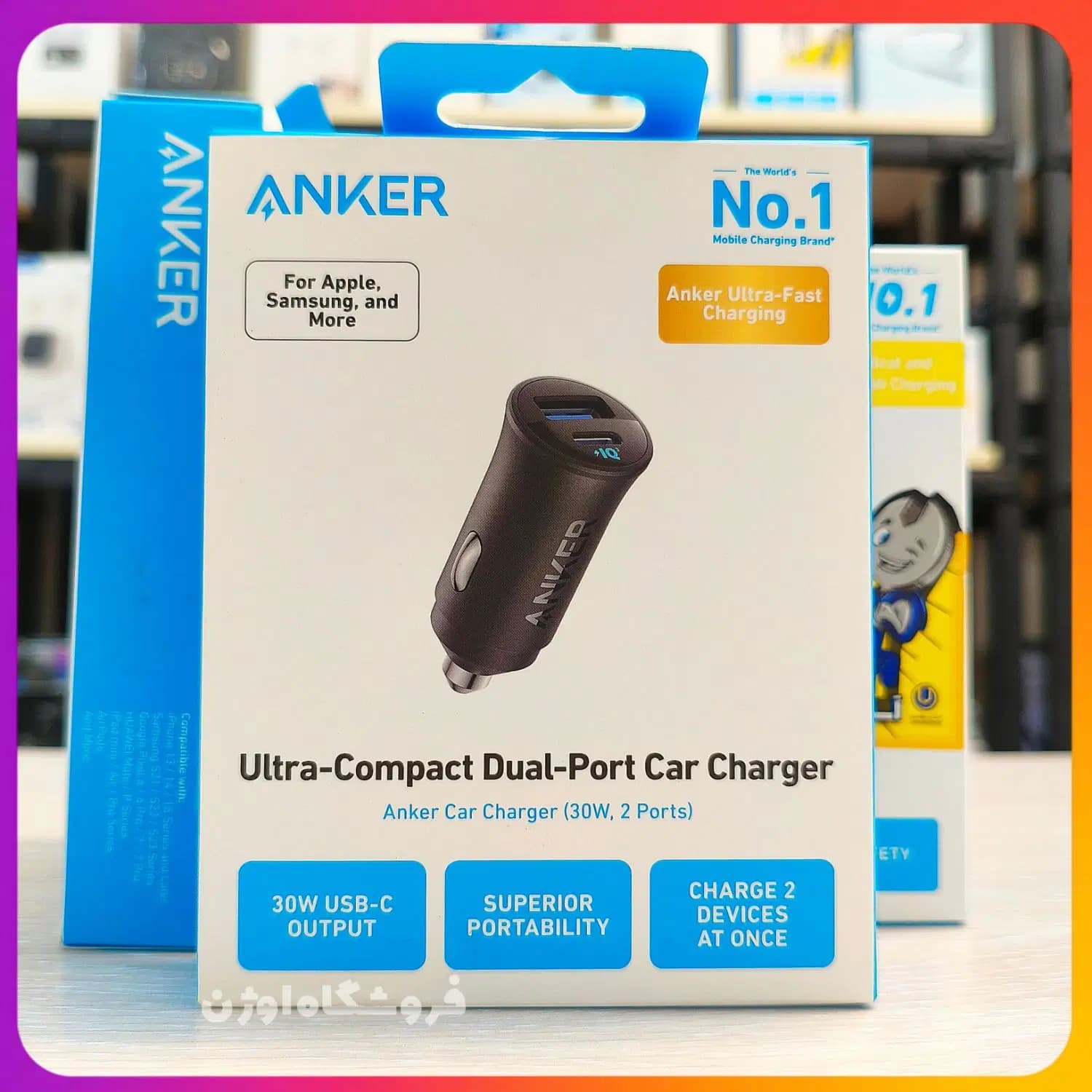 شارژر فندکی انکر Anker 30W A2741 دو پورته شارژ سریع اصل