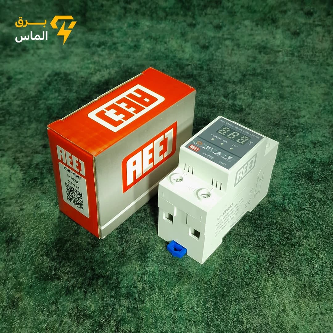 محافظ ولتاژ تک فاز قابل تنظیم 63 آمپر AEEJ مدل CVP-SPE — تصویر ۳