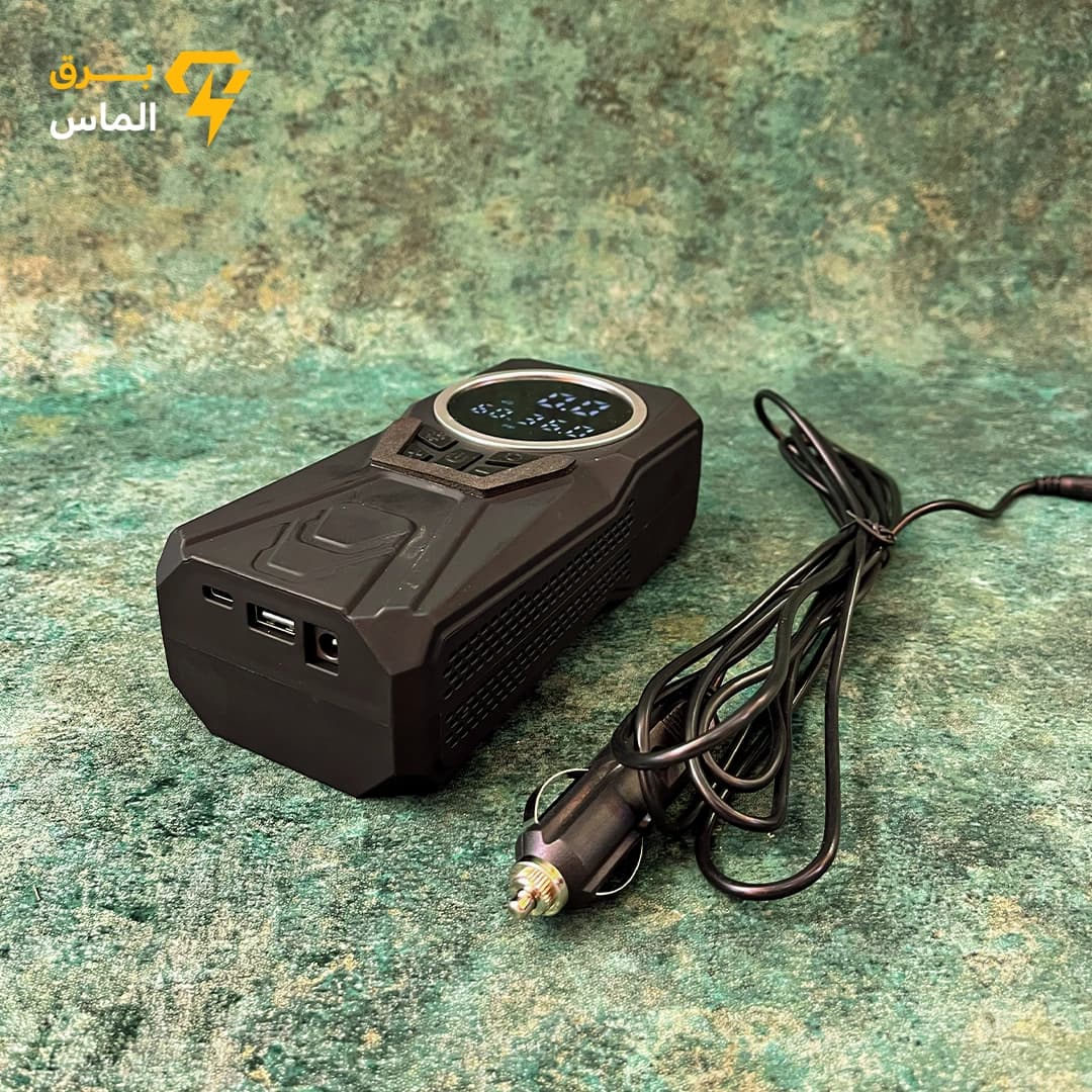 پمپ باد و جامپ استارتر چند کاره MDHL MD-1231 – باتری 8400mAh، فشار 150PSI و پاوربانک پرتابل — تصویر ۶
