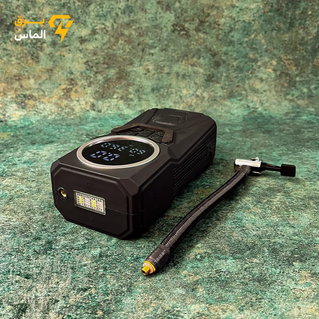 پمپ باد و جامپ استارتر چند کاره MDHL MD-1231 – باتری 8400mAh، فشار 150PSI و پاوربانک پرتابل — تصویر ۴