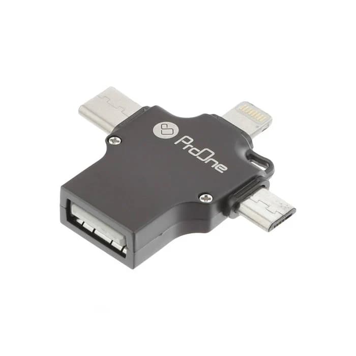 مبدل لایتنینگ به USB-C / USB / micro USB پرووان مدل PCO04 — تصویر ۲
