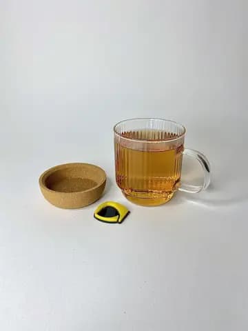 لیوان پیرکس زیر چوب پنبه شیاردار — تصویر ۲