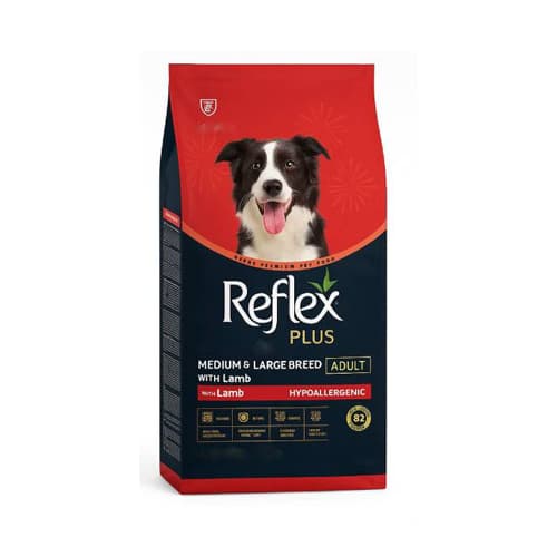 غذاي خشک سگ بالغ نژاد متوسط و بزرگ رفلکس پلاس بره Reflex وزن 3 کیلوگرم