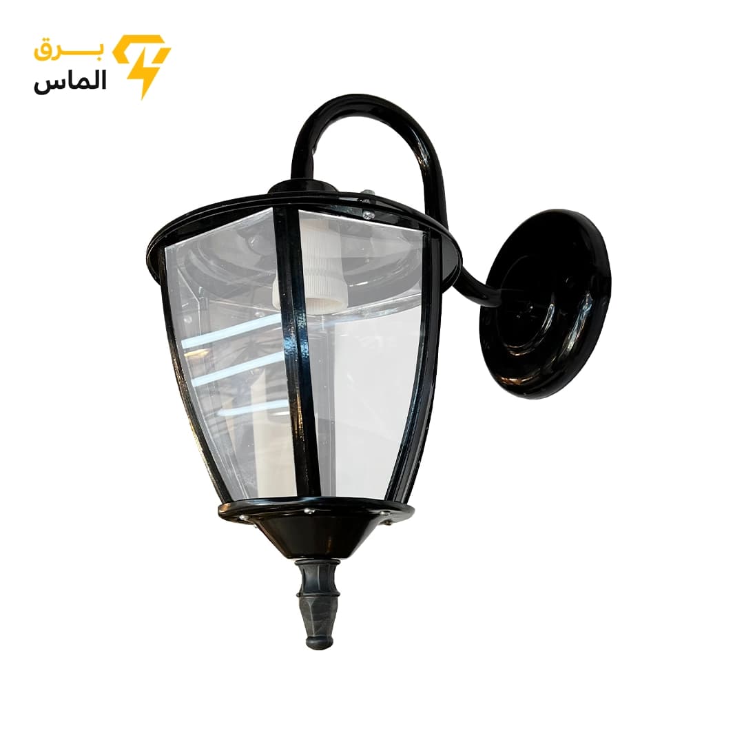چراغ دیواری خمره ای کلاسیک بدنه فلزی رو به پایین — تصویر ۳