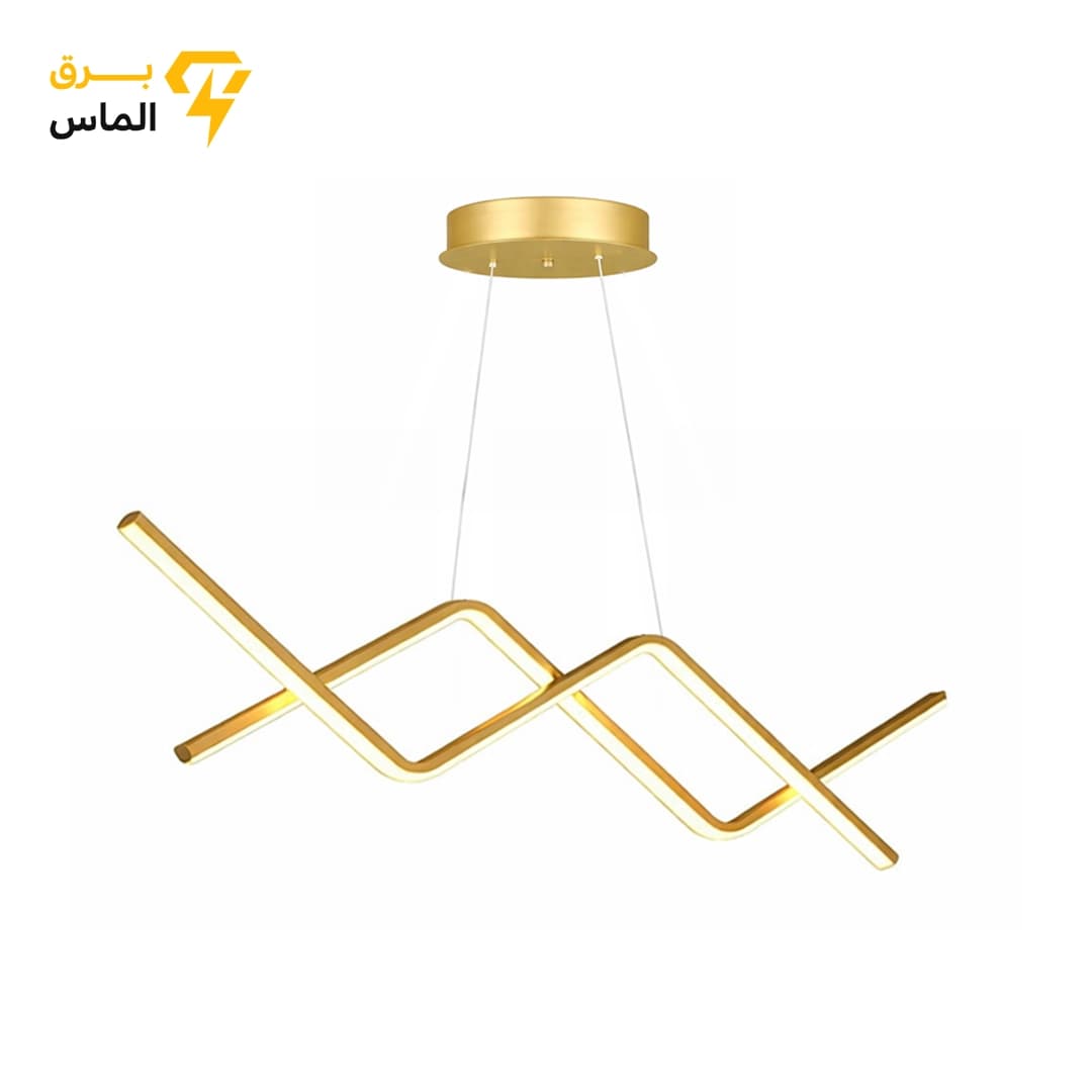 لوستر مدرن لاینر صاعقه چهار حالته / آلومینیوم دایکاست / طلایی الکترواستاتیک وارداتی / ضمانت 2 ساله معتبر — تصویر ۲