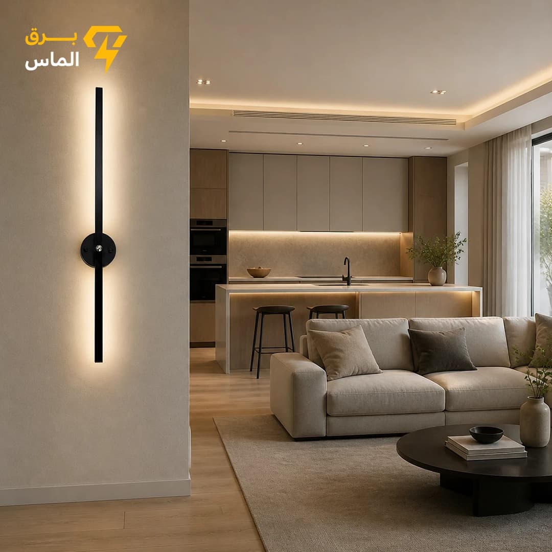 چراغ دیواری ام کی مدل مدرن کد DL100 / مشکی الکترواستاتیک / آلومینیوم دایکاست / ضمانت 2 ساله معتبر
