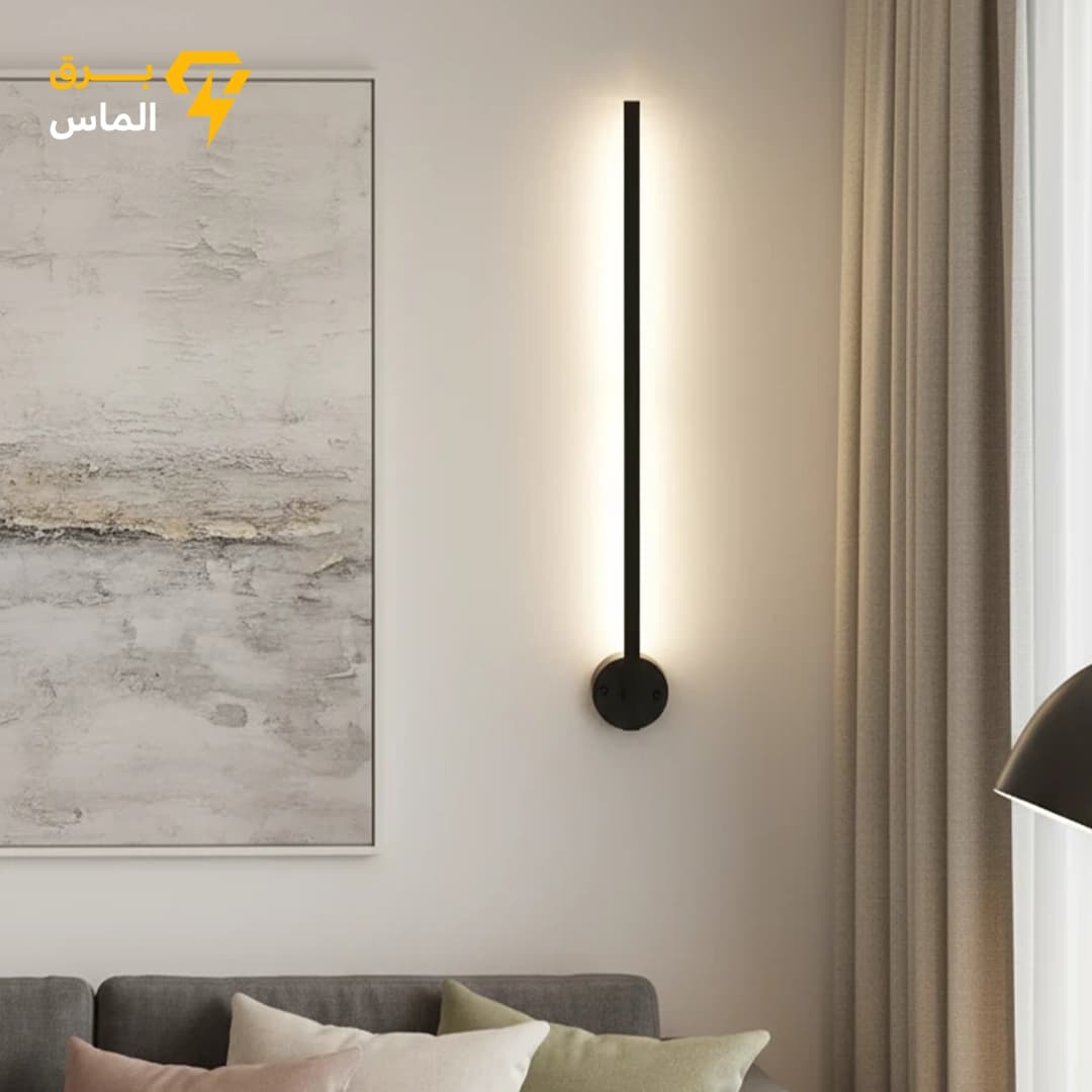 چراغ دیواری مدرن کد DM118 سایز 60 نور نچرال / مشکی الکترواستاتیک وارداتی / ضمانت 2 ساله معتبر