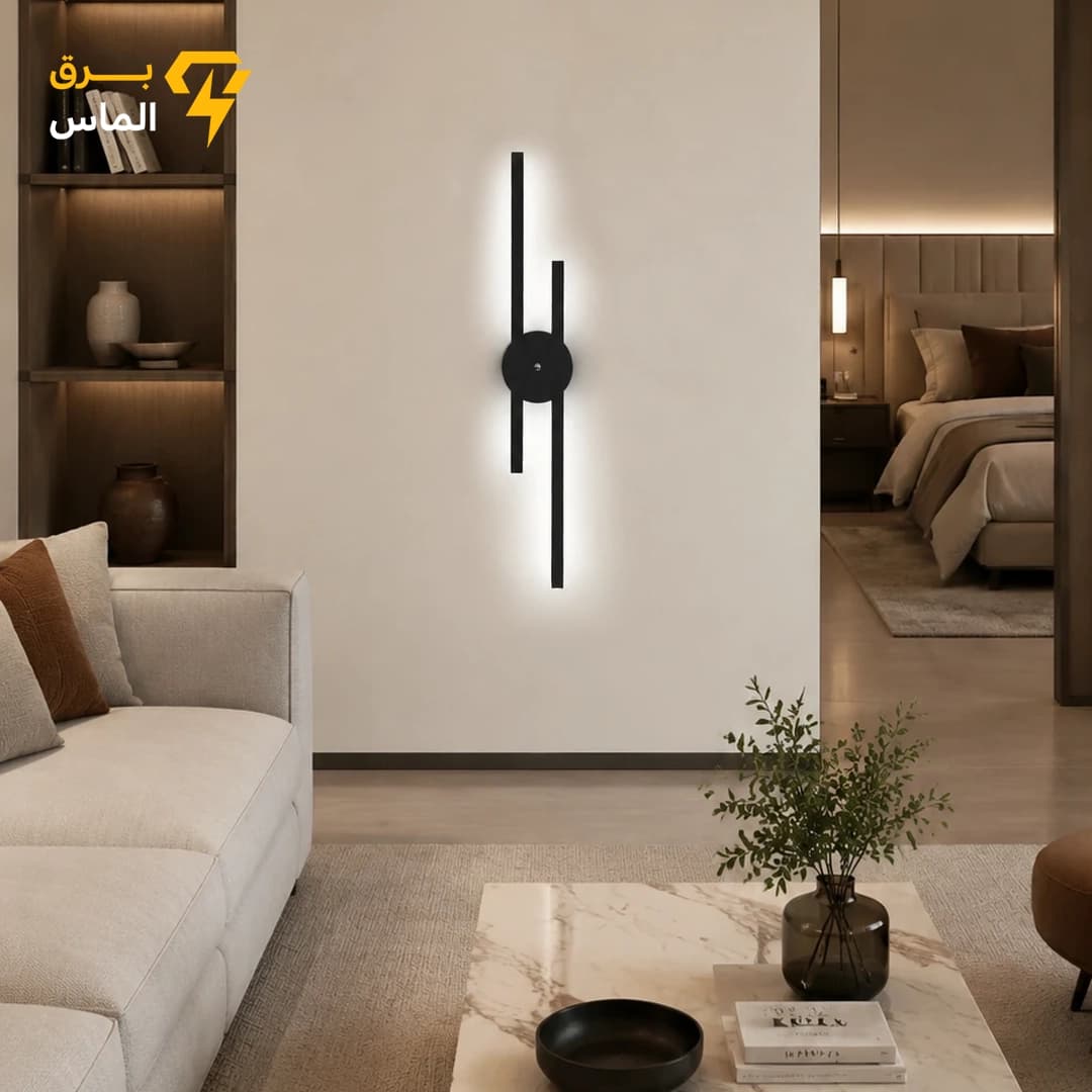 چراغ دیواری مدرن کد DM207 | بدنه مشکی | نور نچرال | مشکی الکترواستاتیک وارداتی / ضمانت 2 ساله معتبر