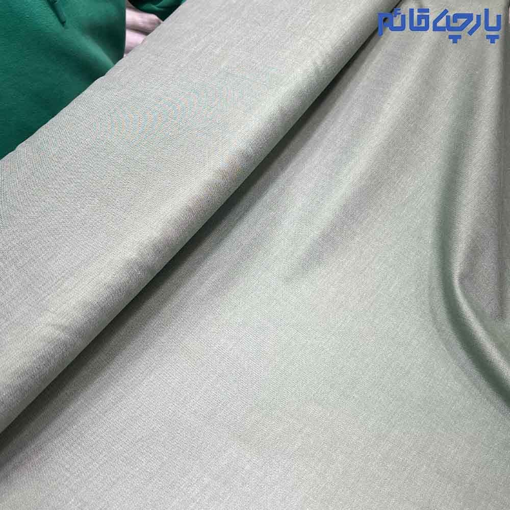 پارچه مردانه پیراهنی ساده تترون تایلندی بافت جناقی رنگ سبز روشن کد 4631