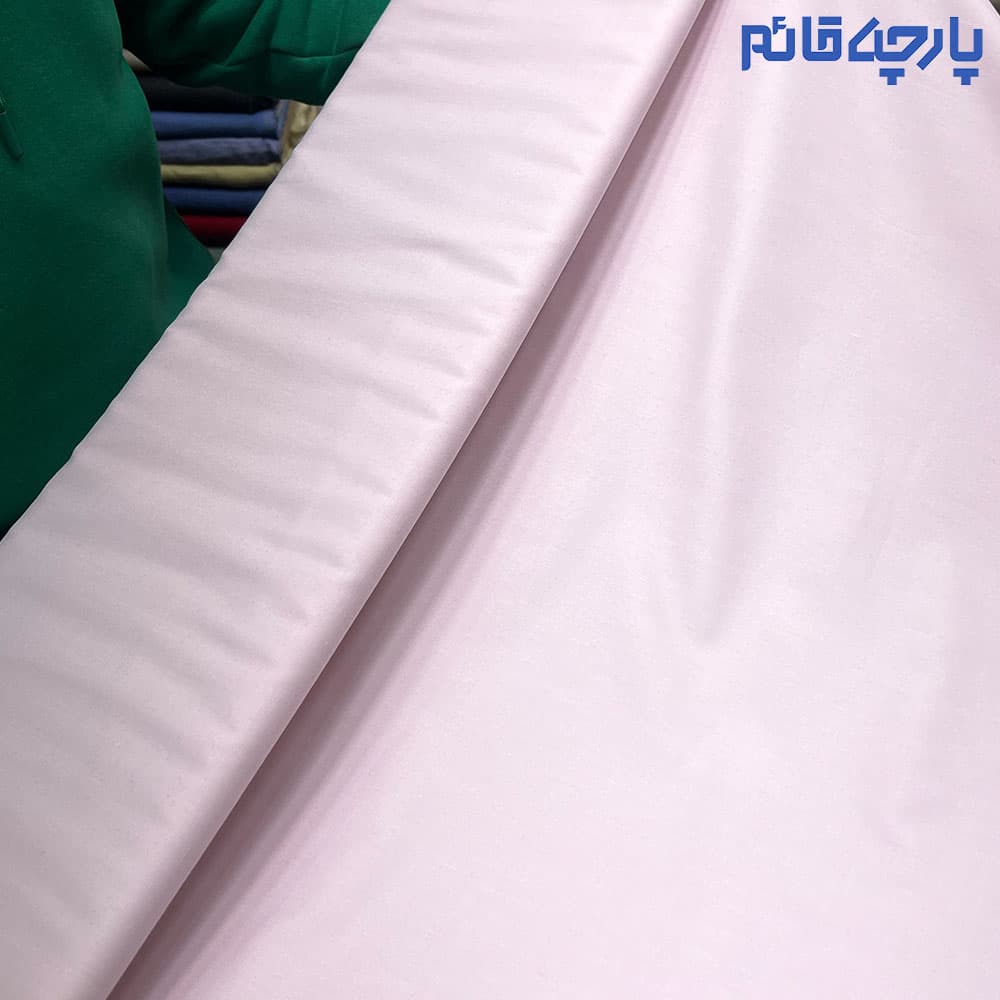 پارچه مردانه پیراهنی ساده تترون تایلندی بافت آکسفورد رنگ صورتی روشن کد 4602 — تصویر ۳