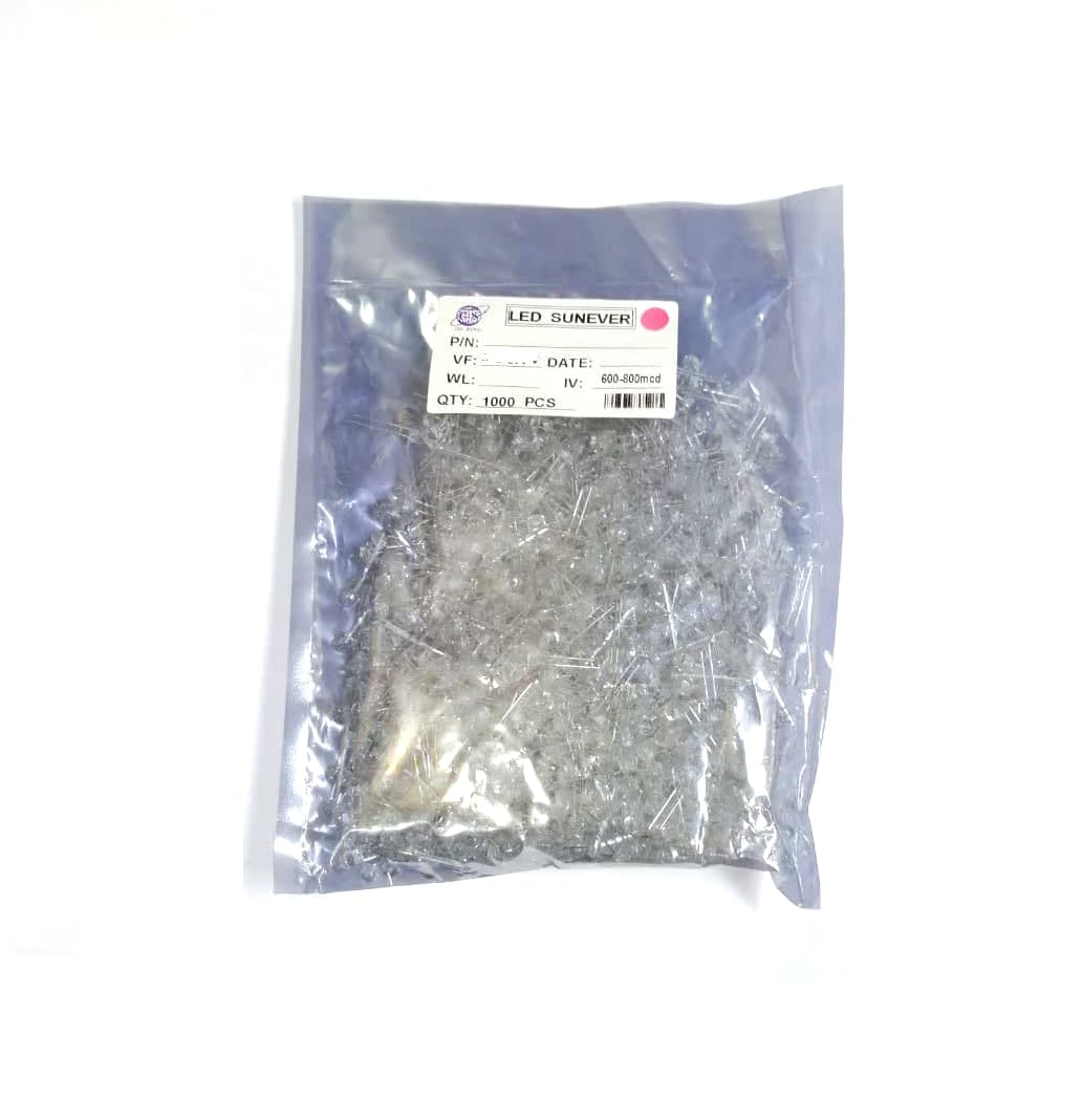 LED کلاهی صورتی (با ولتاژ کاری 4.2 تا 5 ولت DC) بسته 1000 عددی برند SUNEVER