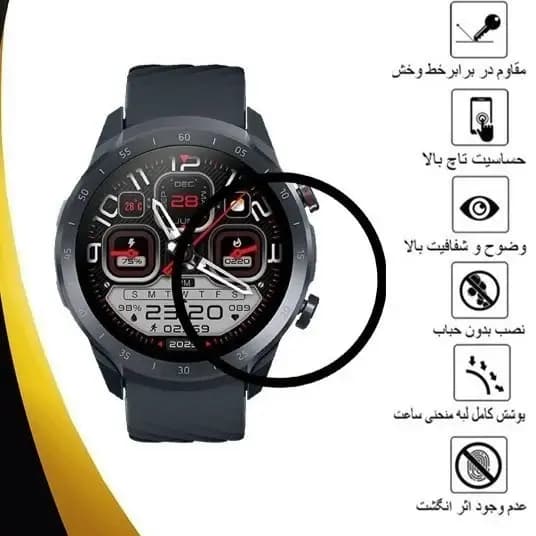 محافظ صفحه نمایش گلس نانو ساعت هوشمند شیائومی Mibro A2