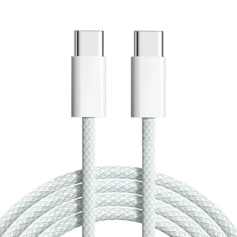 کابل آیفون ۱۶ اورجینال USB-C | یک متری، روکش برزنتی و انتقال دیتا
