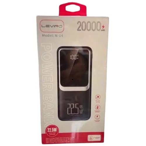 پاوربانک 20000 میلی آمپر 22.5 وات سوپرفست شارژ LEVINO مدل N14 — تصویر ۲
