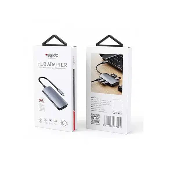 هاب 7 پورت USB-C یسیدو مدل HB16 — تصویر ۳