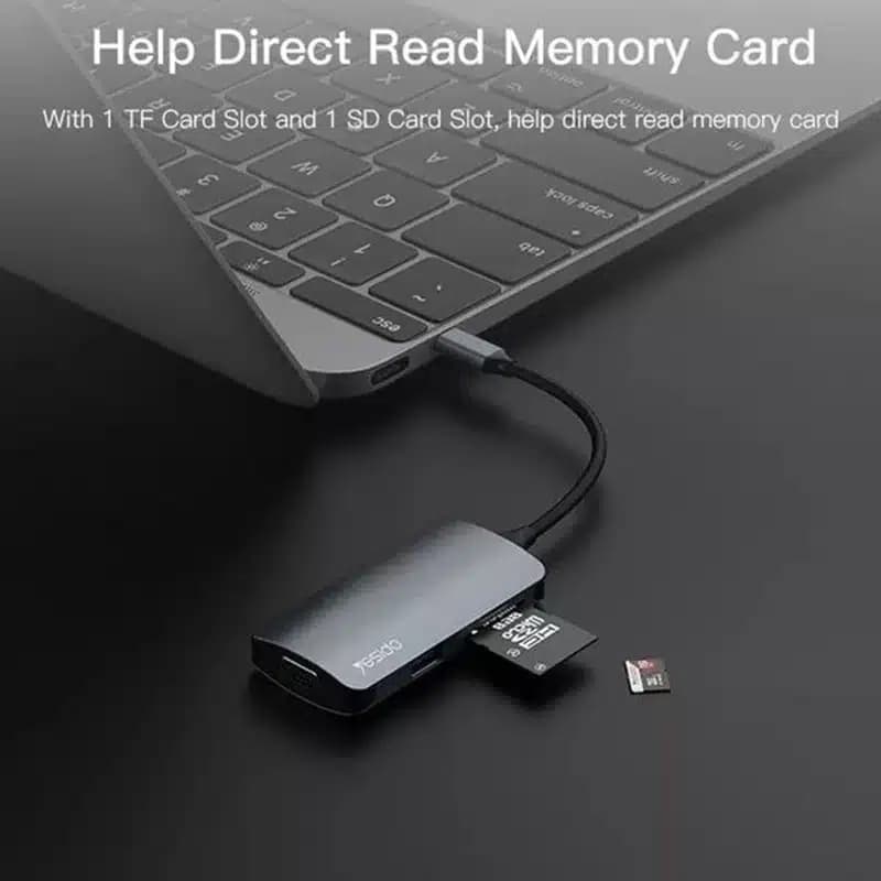 هاب 7 پورت USB-C یسیدو مدل HB16 — تصویر ۴