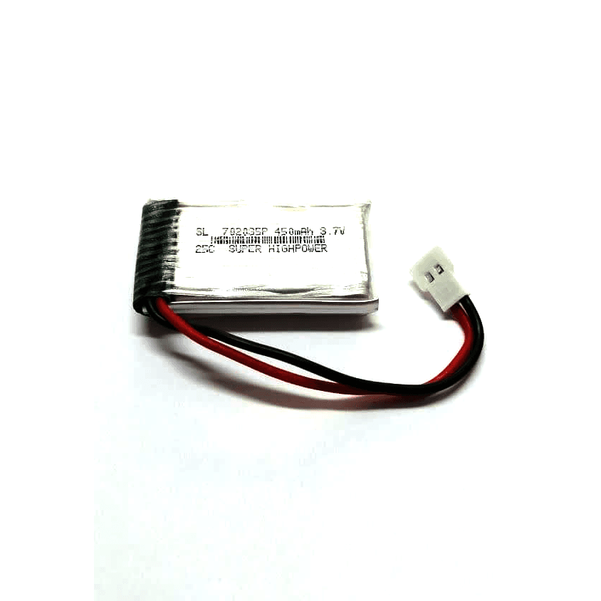 باتری لیتیوم پلیمر 702035 پروازی 3.7V ظرفیت 450mAh تک سل 25C — تصویر ۲