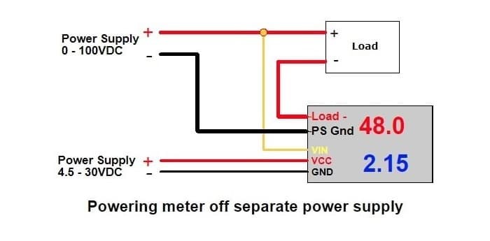ماژول ولتمتر و آمپرمتر DC روپنلی 10 آمپر 0v-100v قرمز — تصویر ۵