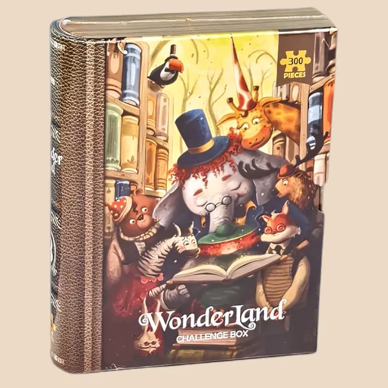 پازل کودک KID FANS مدل کتابخانه Wonder Land LIBRARY کد KS2423