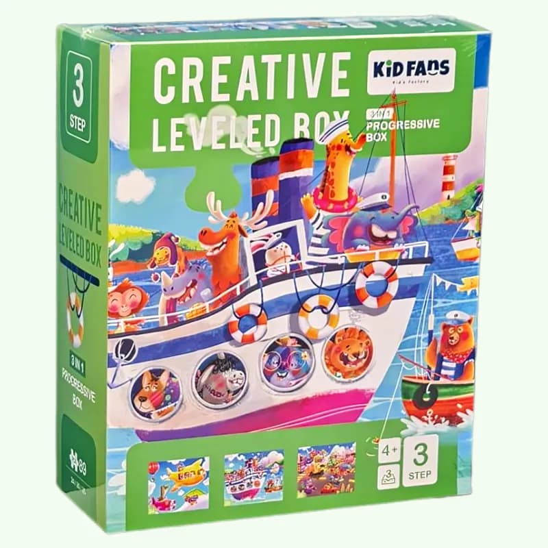 پازل کودک 89 تکه مدل حمل و نقل KID FANS TRANSPORTATION کد KS2402
