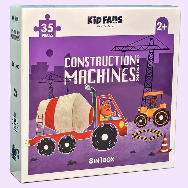 پازل کودک 35 تکه مدل ماشین KID FANS CONSTRUCTION MACHINES کد KS2432 — تصویر ۲