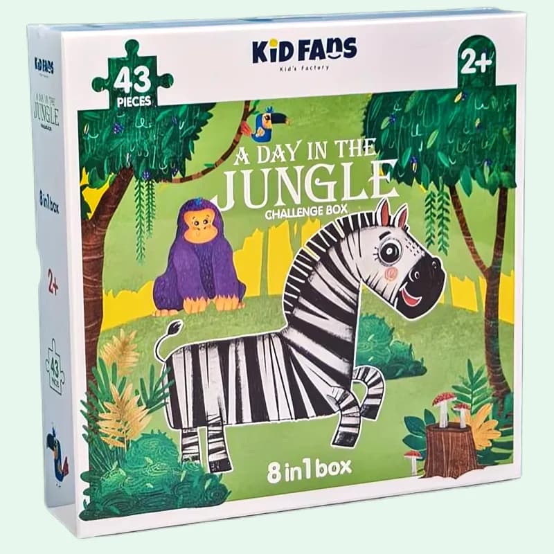 پازل کودک 43 تکه مدل جنگل KID FANS JUNGLE کد KS2434