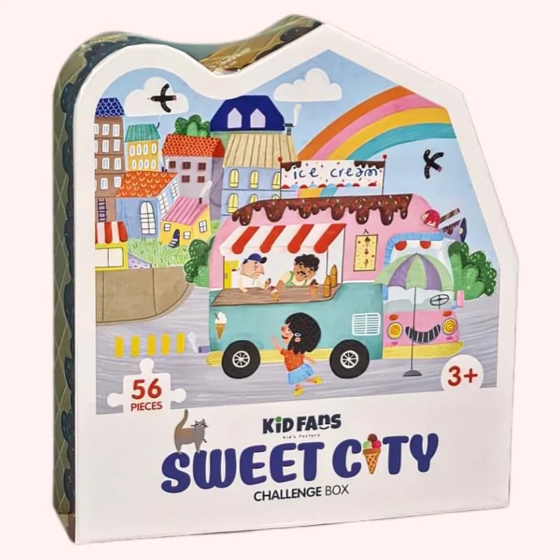 پازل کودک 56 تکه مدل بستنی KID FANS SWEET CITY کد KS2447 — تصویر ۲