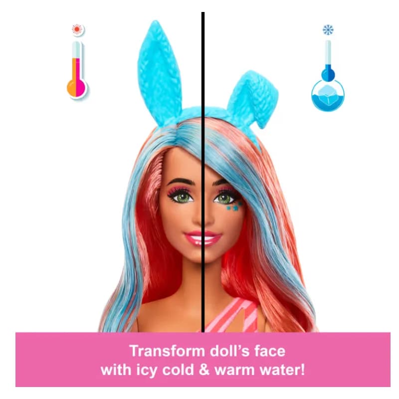 عروسک باربی سورپرایزی مدل Barbie Pop Reveal Shakes با تم Bright Bunny — تصویر ۳