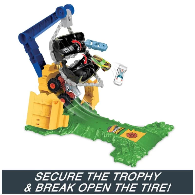 ست پیست هاتویلز مدل Hot Wheels Monster Trucks Rhinomite — تصویر ۷