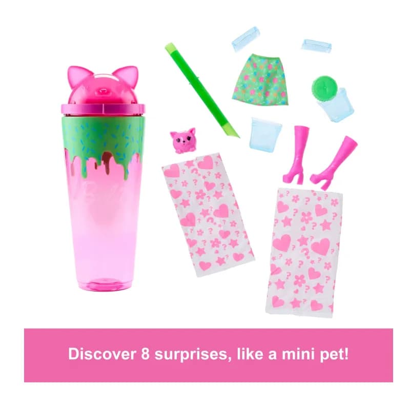 عروسک باربی سورپرایزی مدل Barbie Pop Reveal Shakes با تم Cute Kitten — تصویر ۷