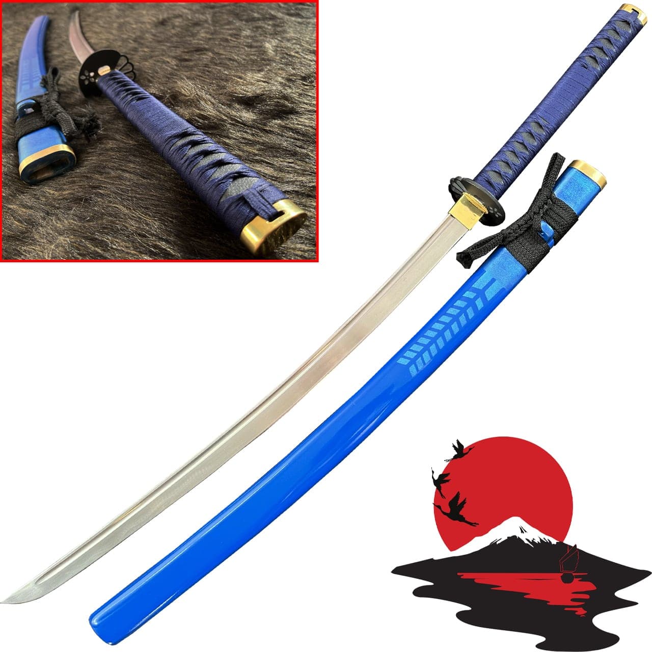 کاتانا شینکن طرح ژاپنی blue-katana