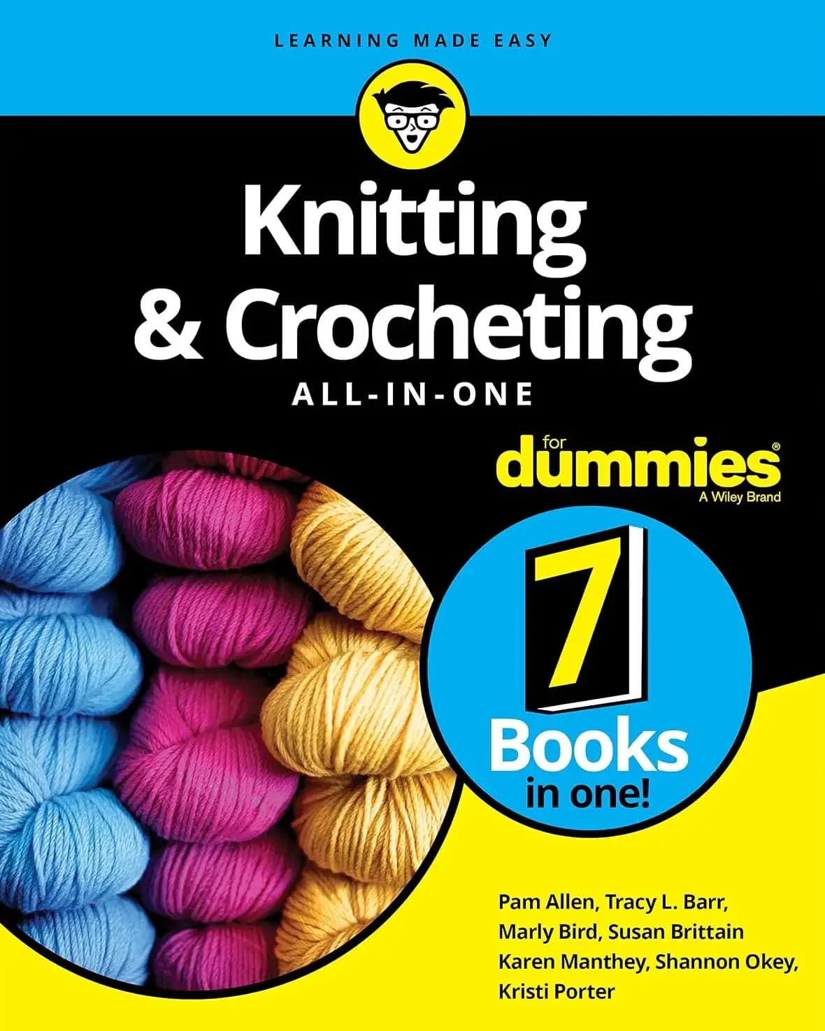کتاب بافتنی و قلاببافی همهکاره برای مبتدیان (Knitting & Crocheting All-in-One For Dummies) نسخه انگلیسی PDF | پَم آلن، تریسی ال. بار، مارلی برد و سوزان بریتین