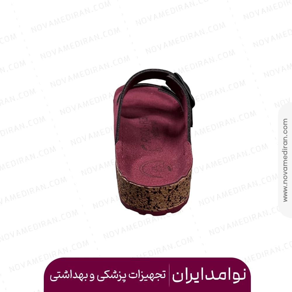 صندل طبی زنانه پاتکان طب مدل Rudo Flex رنگ زرشکی — تصویر ۵