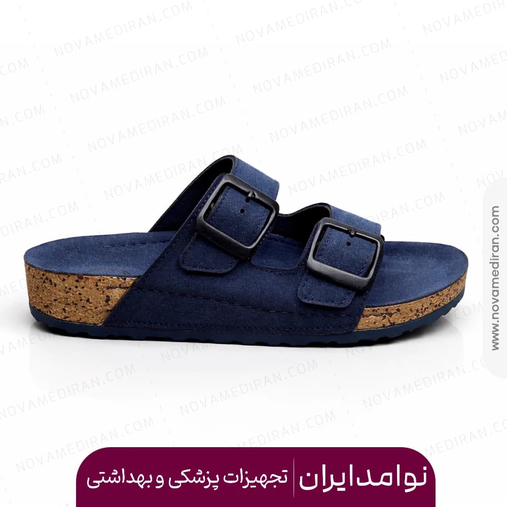 صندل طبی زنانه پاتکان طب مدل Rudo Flex رنگ سورمه ای