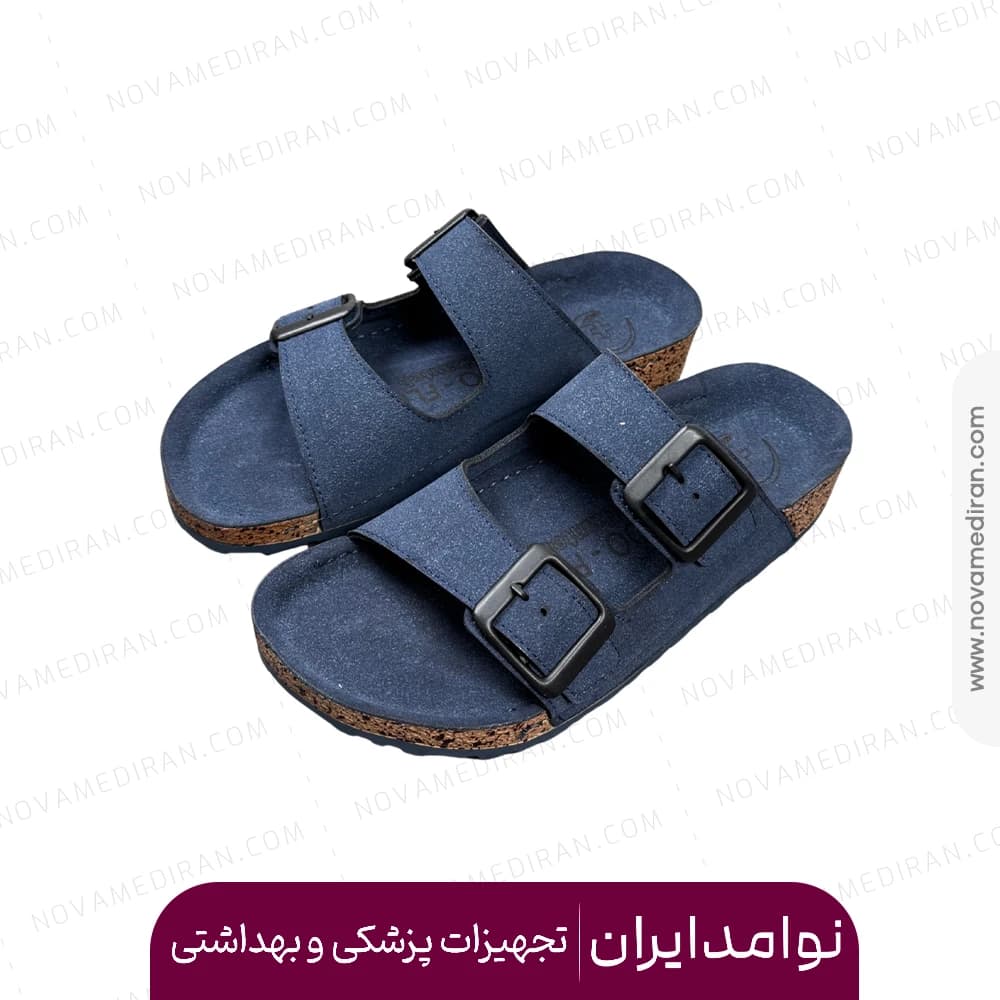 صندل طبی زنانه پاتکان طب مدل Rudo Flex رنگ سورمه ای — تصویر ۲