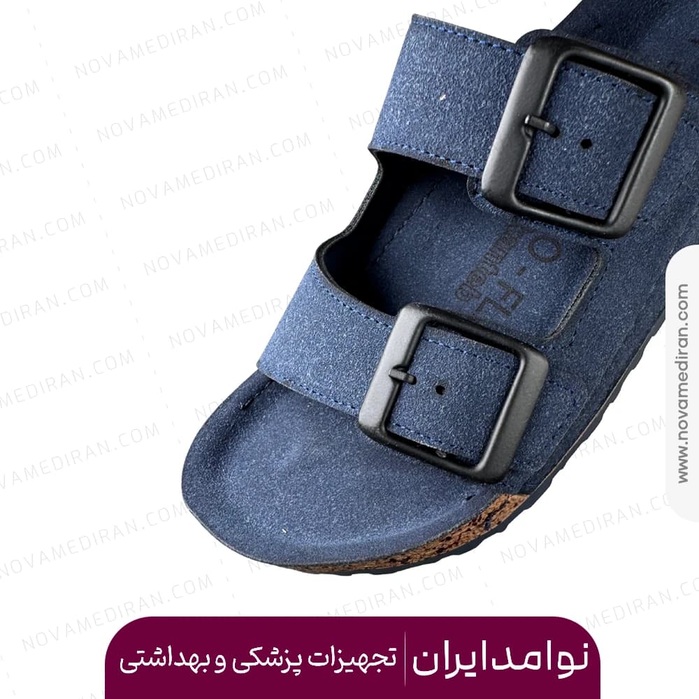 صندل طبی زنانه پاتکان طب مدل Rudo Flex رنگ سورمه ای — تصویر ۵