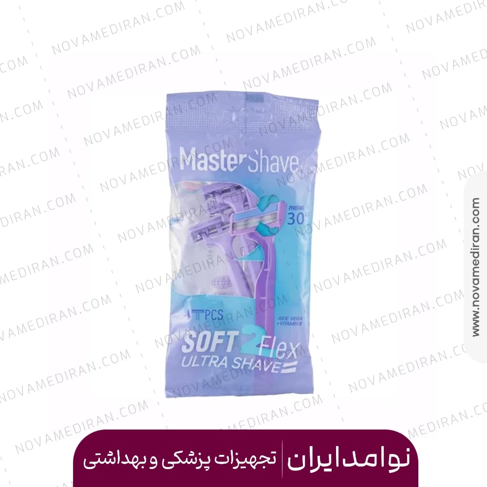 مستر شیو تیغ دو لبه سافت بسته ۴ عددی