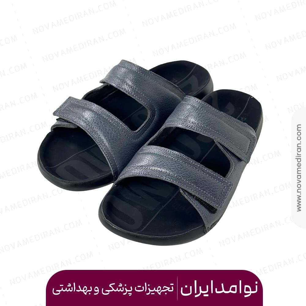 صندل مردانه طبی برند پاتکان طب کد ۲۷۱ رنگ سورمهای — تصویر ۲
